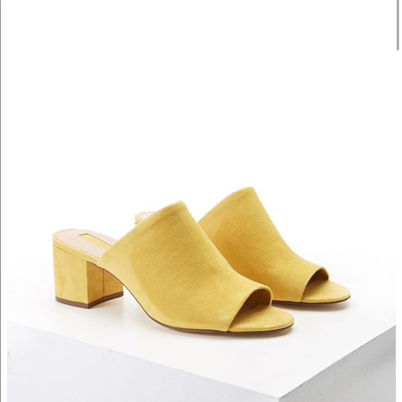 yellow mules shoes